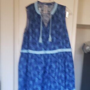 Disney Blue long cascading Dress Size  XXL